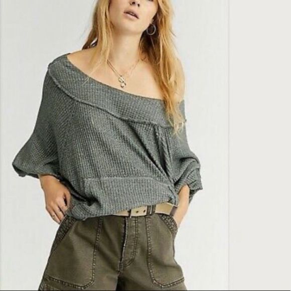 Free People, Westend Thermal Top, Green, Size XS - Picture 10 of 11